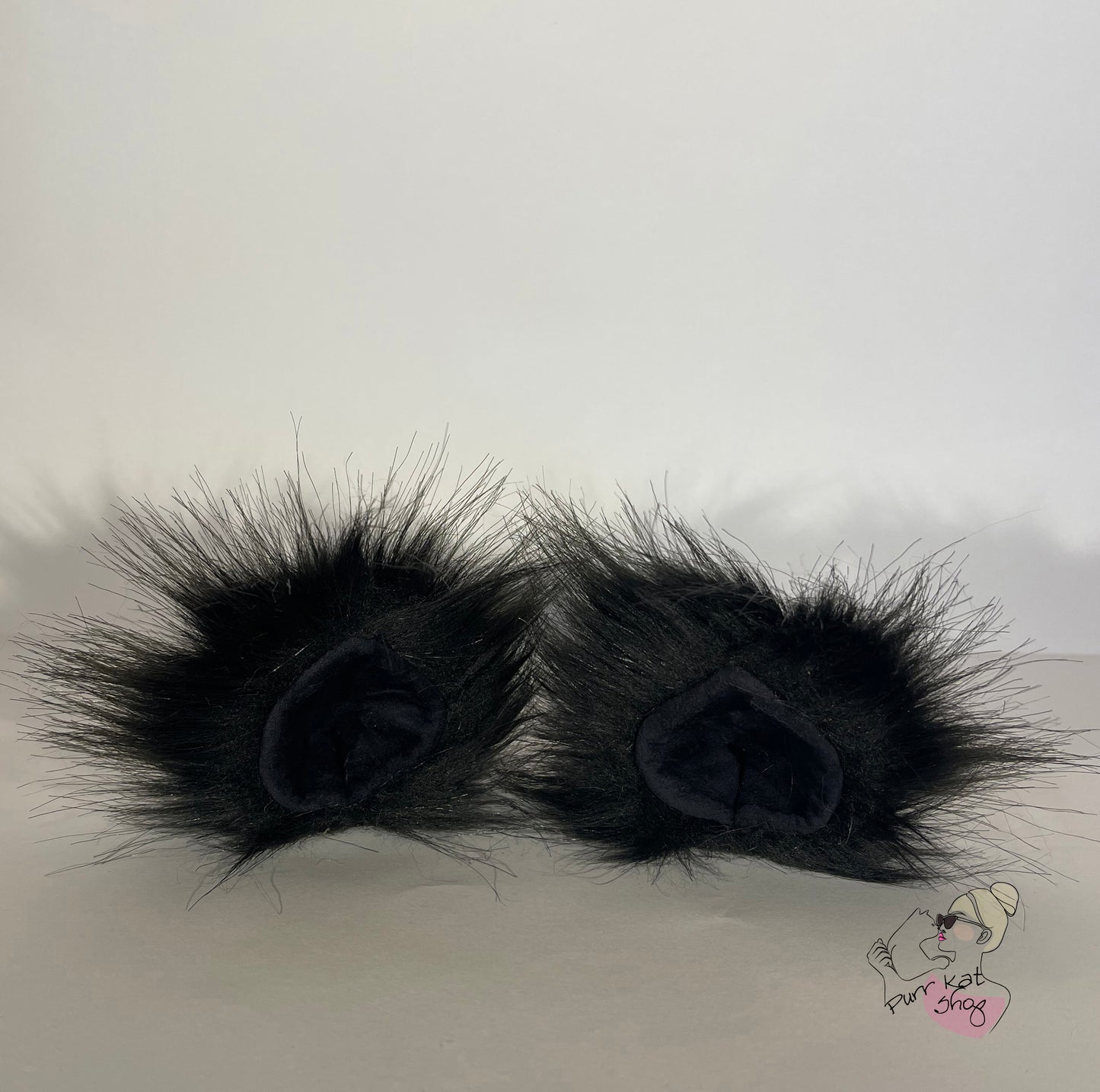 Black kat black katten oortjes