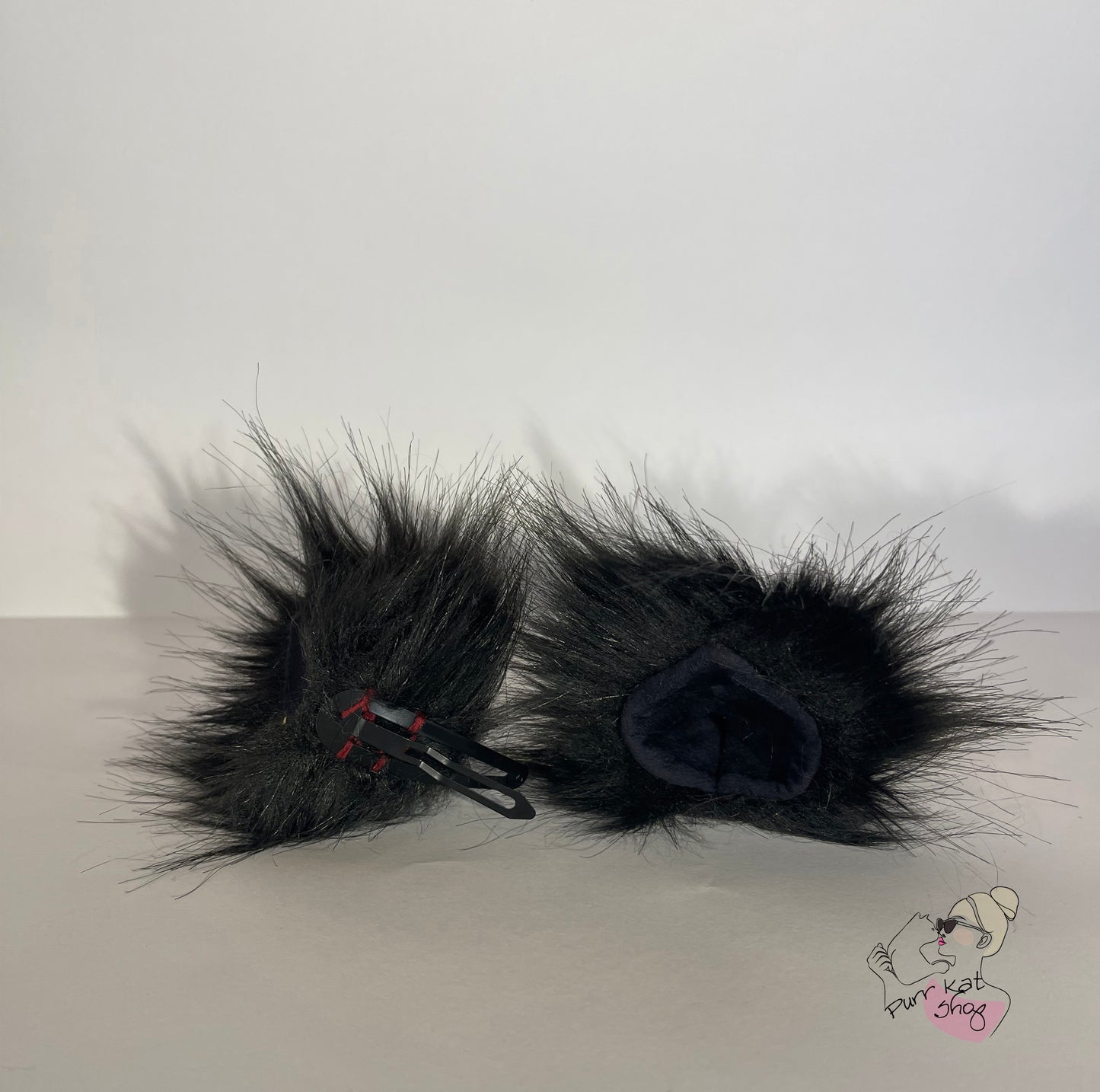 Black kat black katten oortjes