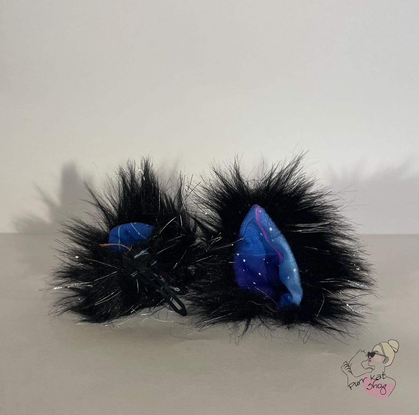 Black kat Galaxy katten oortjes