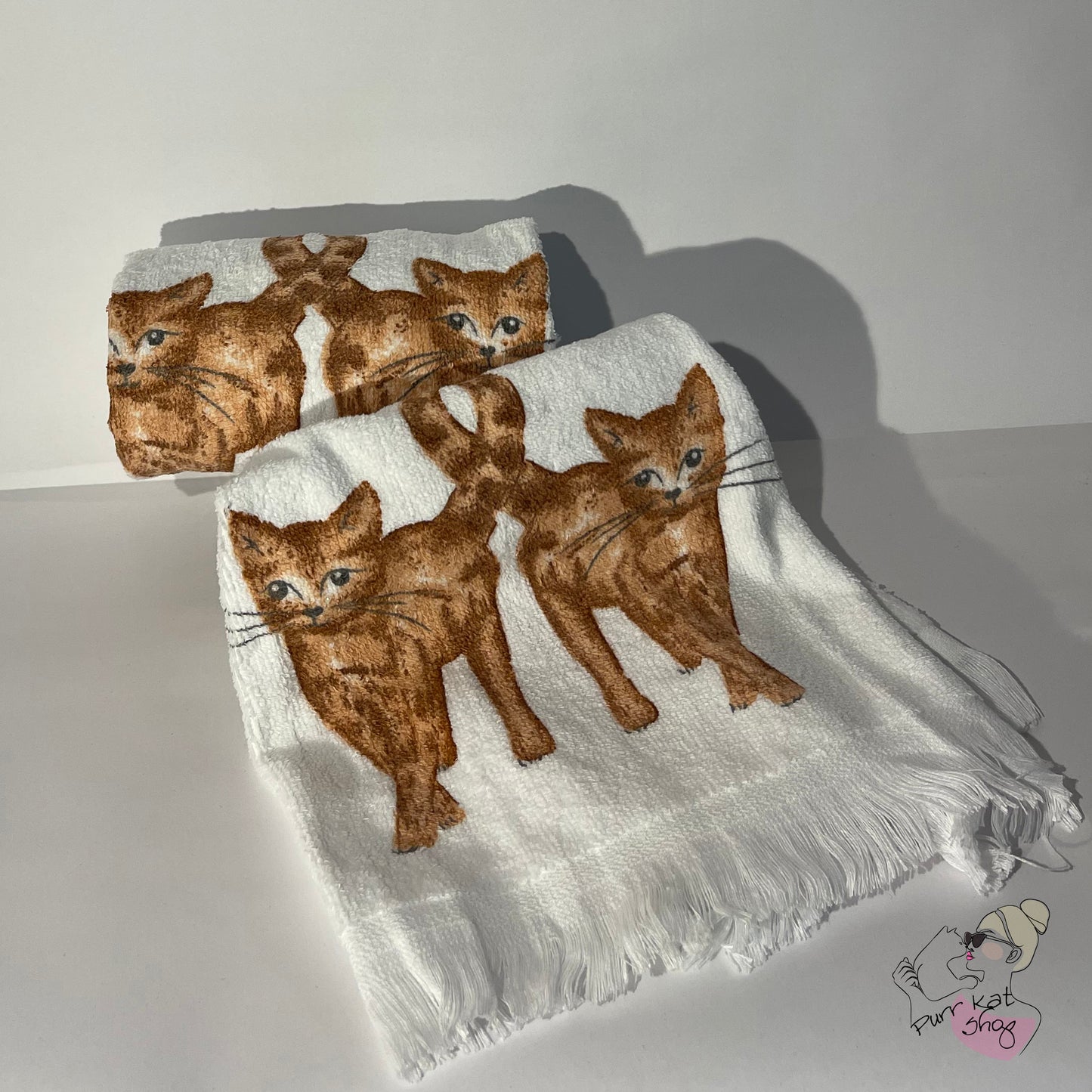 Gastendoekje katten rood/bruin