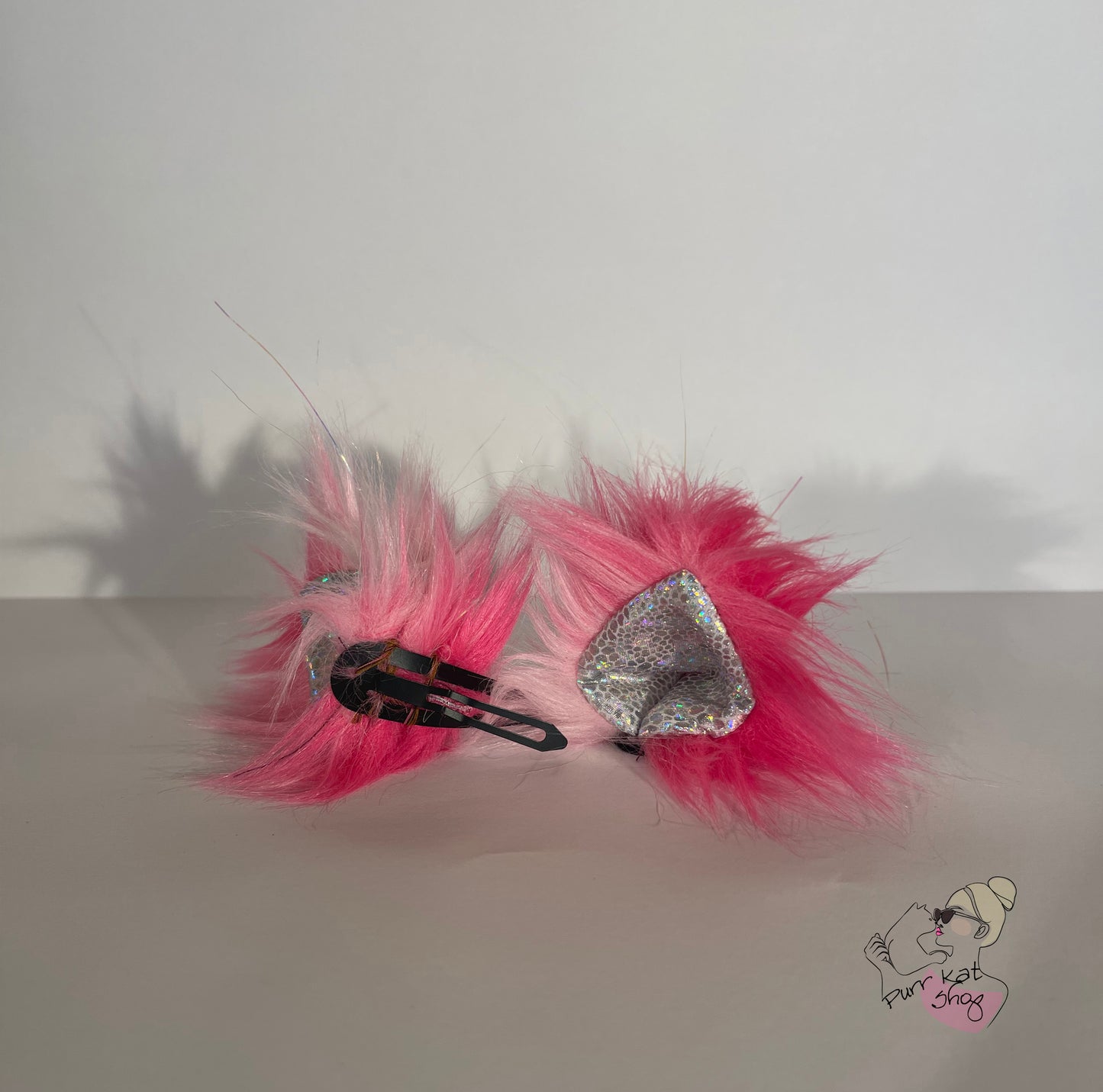 Pink kat Silver katten oortjes