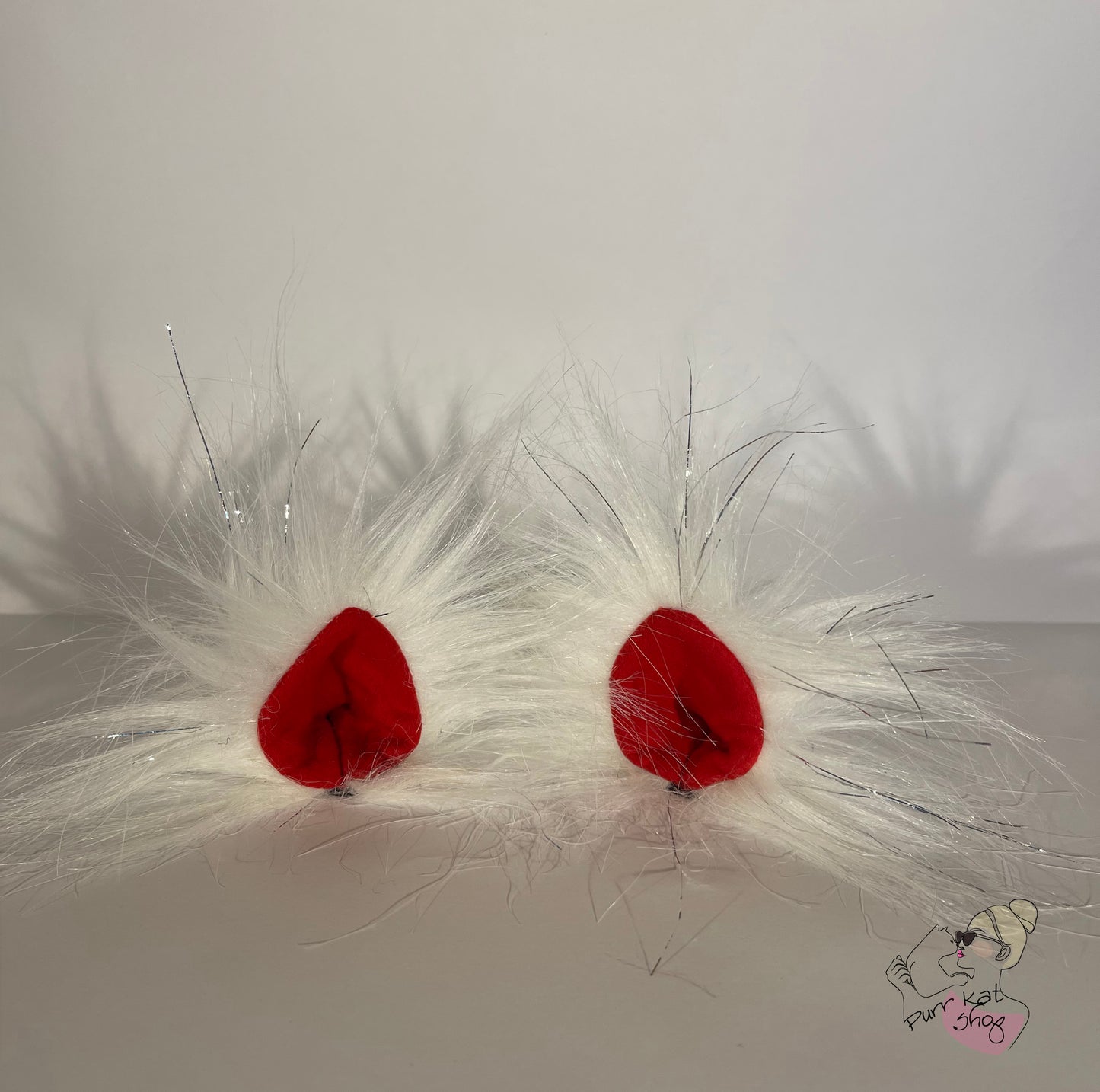 White kat Red katten oortjes