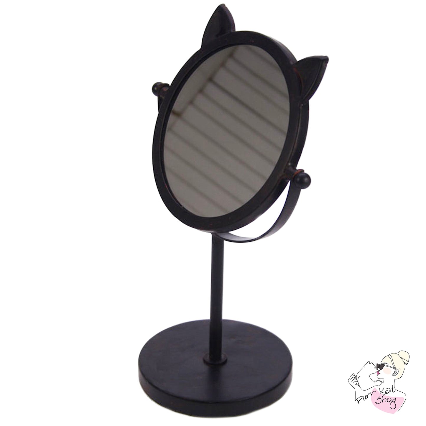 Tafel spiegel met katten oortjes