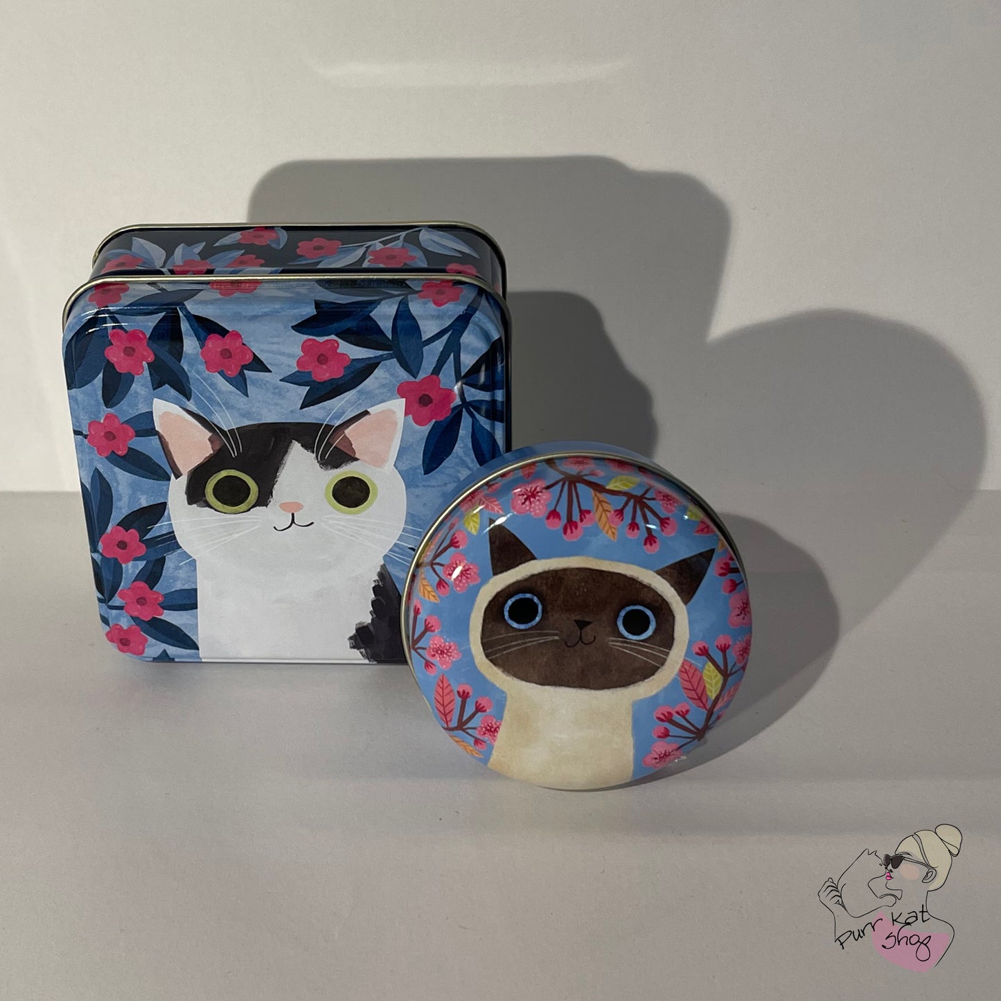 Display blikjes (rond) Planet cats