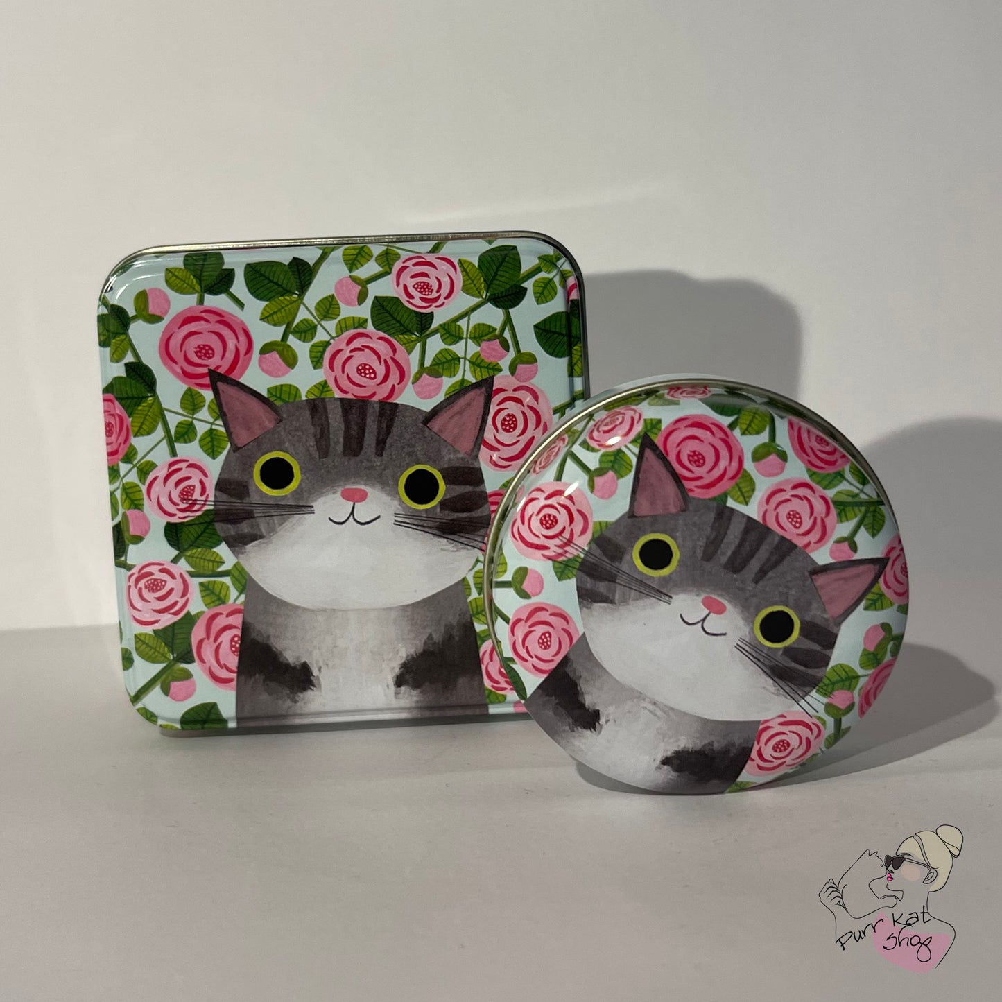 Display blikjes (vierkant) Planet Cats