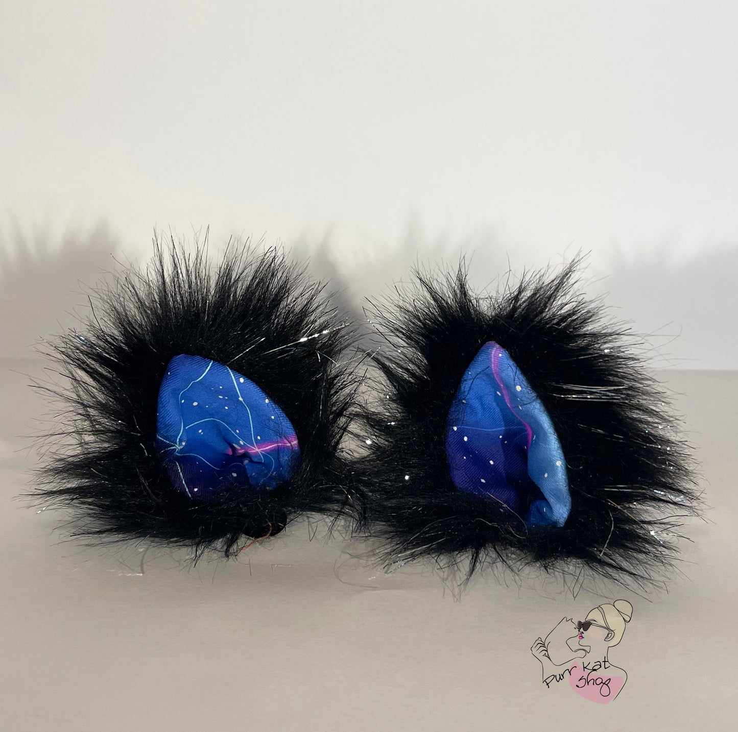 Black kat Galaxy katten oortjes